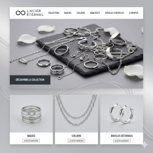 Photo de galerie - Site internet de bijoux en acier inoxydable 