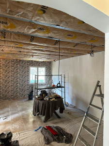 Photo de galerie - Plafond autoportée avec laine de verre 