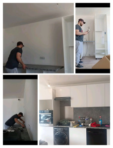 Photo de galerie - Montage cuisine en kit complet avec pose et installation électroménager. 
Résultat professionnel et soigné.?
