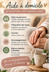 Photo de galerie - Aide à la personne et accompagnement dans les gestes du quotidien.