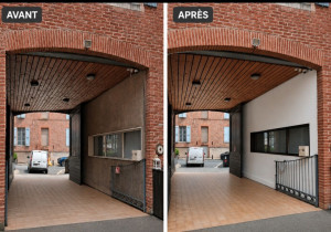 Photo de galerie - Avant / Après ✨
Mise en peinture du crépi et des encadrements de fenêtres. 
Maison Perce-Neige – Albi