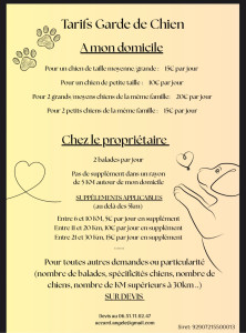 Photo de galerie - TARIF