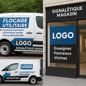 Photo de galerie - Flocage et fabrication enseigne magasin 