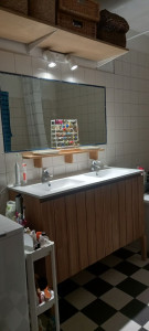 Photo de galerie - Installation, mise en eau et évacuations d'un meuble vasque SDB .