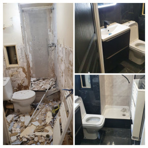 Photo de galerie - Rénovation d une salle de bain .avant et après 