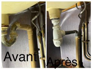Photo de galerie - Remplacement d’un siphon 