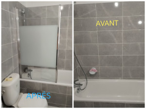 Photo de galerie - Pose d'une paroi de douche 