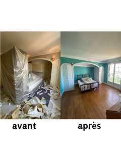 Photo de galerie - Préparation peinture avant après 