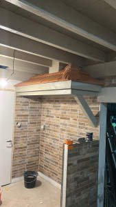 Photo de galerie - Pose de carrelage aspect parment briquette 