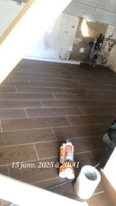 Photo de galerie - Imitation parquet pose décalé 