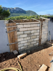 Photo de galerie - Création d’un mur de clôture 