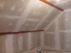 Photo de galerie - Pose placo bande et finition 