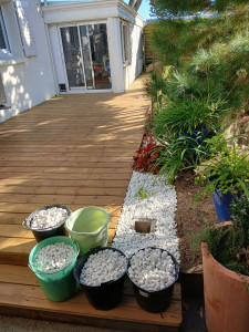 Photo de galerie - Ponçage et lasurage d une terrasse