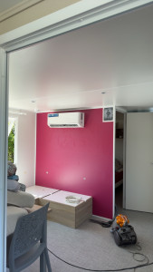 Photo de galerie - Installation d’un mono split beko dans un mobile home
