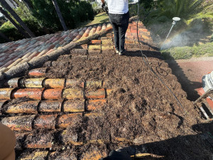 Photo de galerie - Nettoyage de toiture et façade 