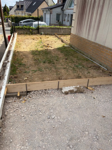 Photo de galerie - Réalisation d’une dalle de béton 