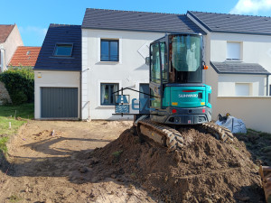 Photo de galerie - Terrassement pour une pose de pavés à leuville-sur-Orge