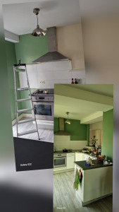 Photo de galerie - Changement de couleur pour cette cuisine. 