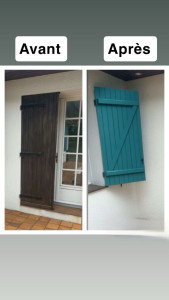 Photo de galerie - Peinture sur voler en bois extérieur ! 