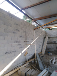 Photo de galerie - Montage de mur en parpaing 3,50 m excellent travail.