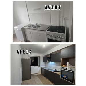 Photo de galerie - Cuisine avant et après 