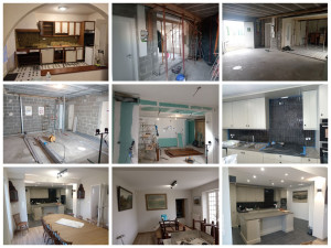 Photo de galerie - Transformation /Aménagements /Aménagements d'un garage, transformé en cuisine /salle à manger. 