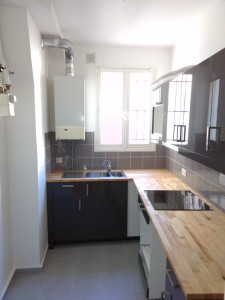 Photo de galerie - Conception fabrication et pose d'une cuisine sur mesure 