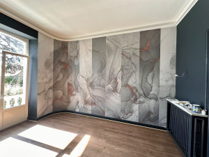 Photo de galerie - Installation de parquet avec finitions soignées