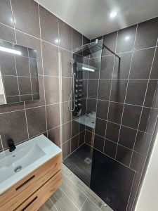 Photo de galerie - Amenagement douche complete ( pose +faience )