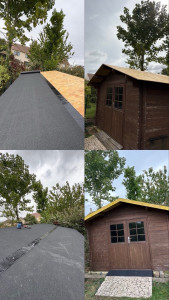 Photo de galerie - Rénovation d’une toiture d’abris de jardin 