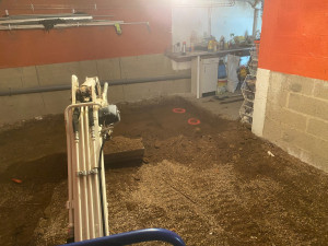 Photo de galerie - Décaissement dans un garage pour réaliser une dalle béton