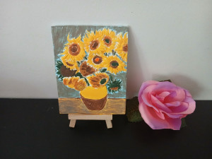 Photo de galerie - Atelier creatif, DIY: peinture sur pierre +fleur en papier