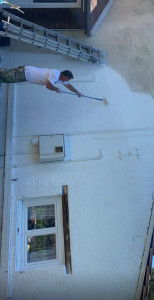 Photo de galerie - Mise en peinture sur façade et pignon ravalement