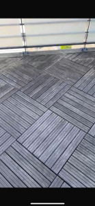 Photo de galerie - Pose de dalles de carrelage sur plots (avant)