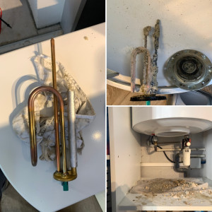 Photo de galerie - Nettoyage intérieur du chauffe-eau et remplacement de la résistance 