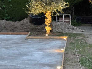 Photo de galerie - Intégration de spots sur une terrasse