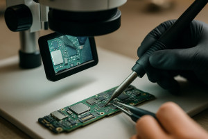 Photo de galerie - Service de microsoudure à Castres : réparation de cartes mères, smartphones et appareils électroniques. SEMTarn, expert en réparation de composants électroniques dans le Tarn.