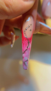 Photo de galerie - Pose capsule AMERICAINE xxl nail Art french couleur