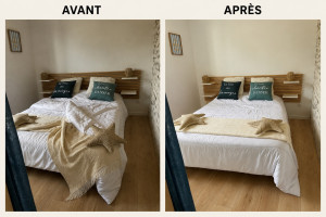 Photo de galerie - Aspirateur, lavage à plat, lavage/séchage des draps, lits faits, meubles nettoyés, rangement (maison entière) 