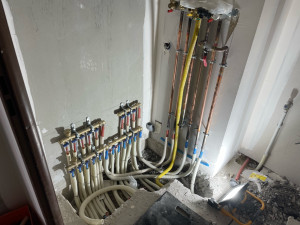 Photo de galerie - Pose et raccordement nourrice + chaudière 
