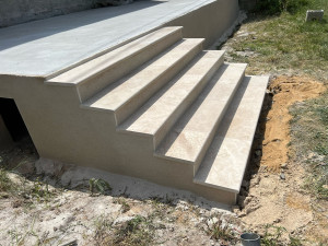 Photo de galerie - Plancher, dalle, marche, enduit finition 