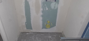 Photo de galerie - Pose placo et enduit pour WC suspendu 