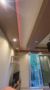 Photo de galerie - Peinture du plafond du salon.