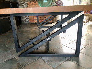 Photo de galerie - Table industrielle artisanale 
