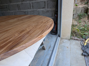Photo de galerie - Fabrication d'un plateau de table en chene massif 