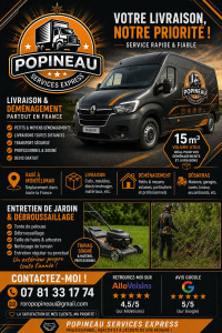 Photo de galerie - Multiservices 

déménagement 
évacuation débarras 
entretien de jardin 