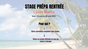 Photo de galerie - Stage prépa rentrée