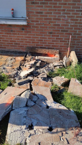 Photo de galerie - Démolition d’une dalle de béton
