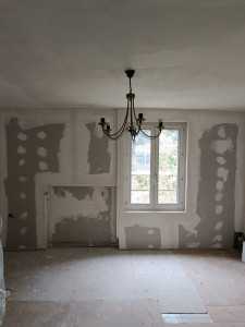 Photo de galerie - Pose plaque de plâtre 