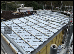 Photo de galerie - Création construction d’une toiture en zinc 